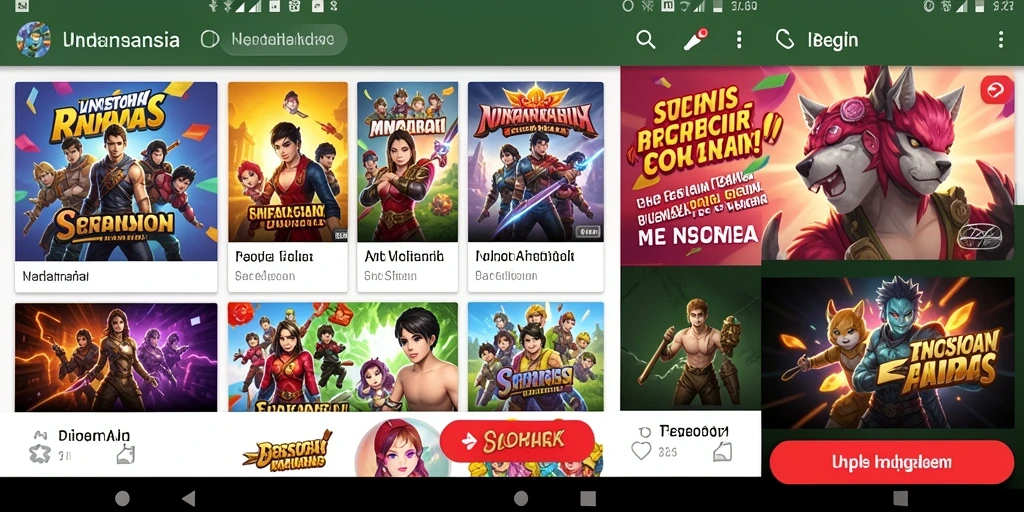 Tampilan antarmuka permainan yang menarik dan user-friendly.
