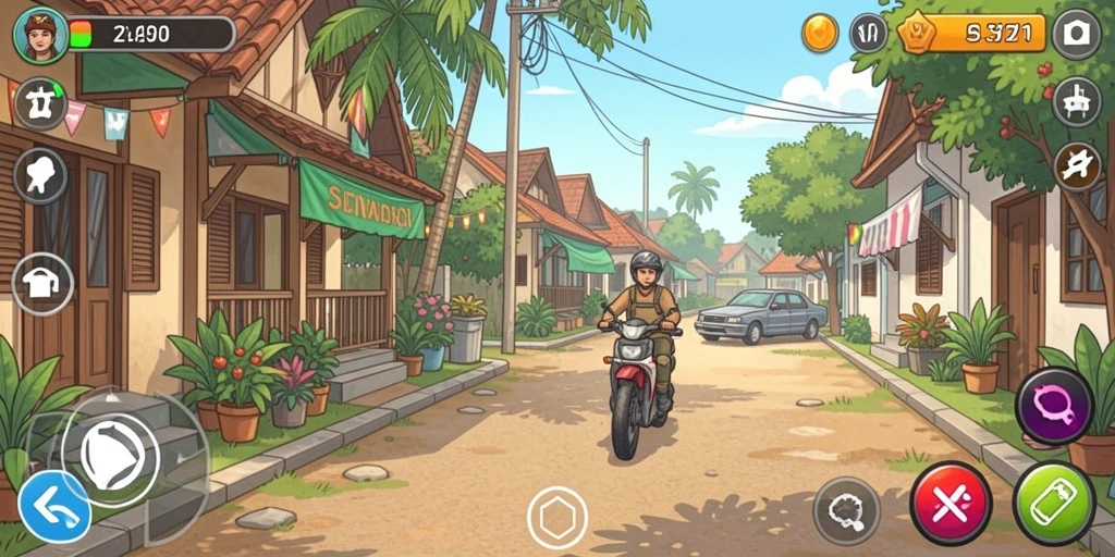 Tampilan awal permainan MERDEKAWIN yang menarik.